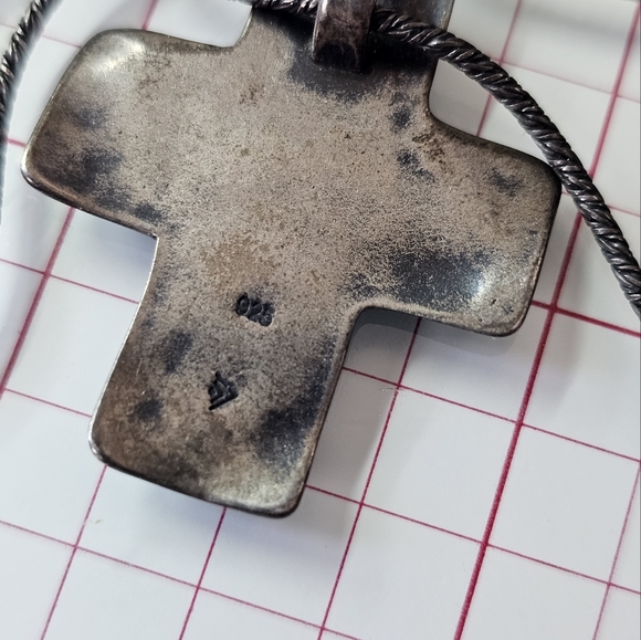 Silpada Hammered Cross Necklace 925 - Picture 4 of 10